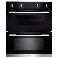 Rangemaster RMB7245BL/SS 11217 72cm Built Under 4/5 Function Double Oven in Black and Stainless Steel